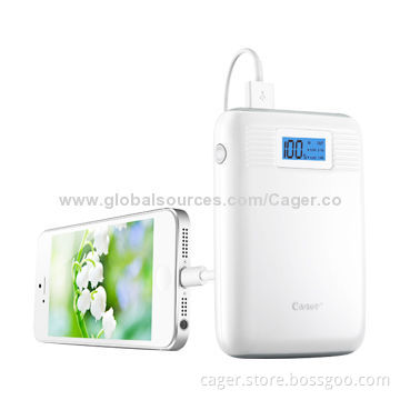 10,000mAh Dual USB Power Bank with LCD Display, Fashionable Style, Sized 23 * 78 * 111mm